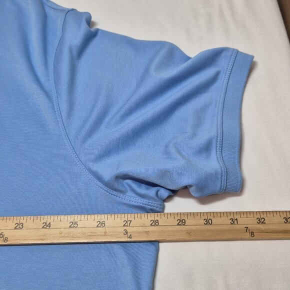 Roundtree & Yorke Gold Label Men's Supima Cotton Polo Shirt Blue Size XXL (14) - Picture 4 of 11